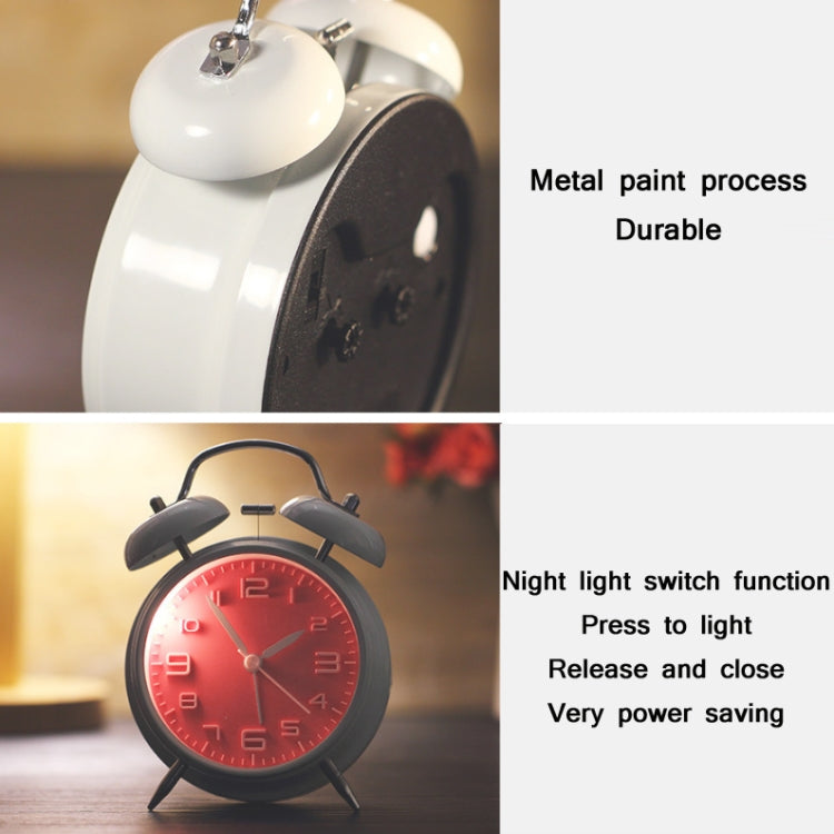 4 Inch Bedroom Bedside Stereo Digital Silent Alarm Clock With Light(Red Shell Red Surface) by bashfashion