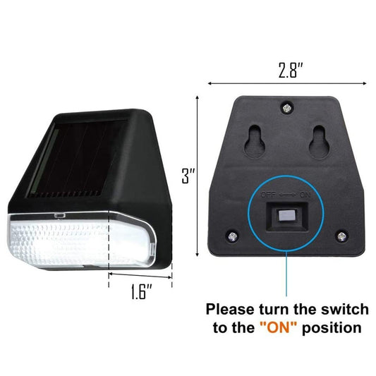 2 PCS Solar Wall Lamp Outdoor Rainfall Garden Decoration Stairs Light Fence LED Wall Light(Warm Light) by bashfashion