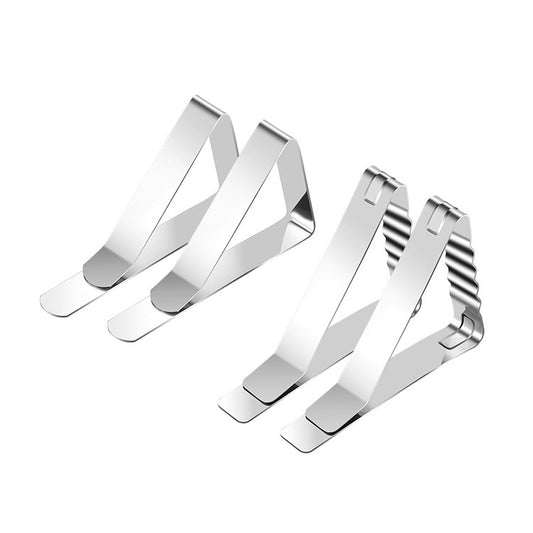 30 PCS Stainless Steel Tablecloth Clip Triangle Table Clamp Picnic Flexible Clip(Classic) by bashfashion