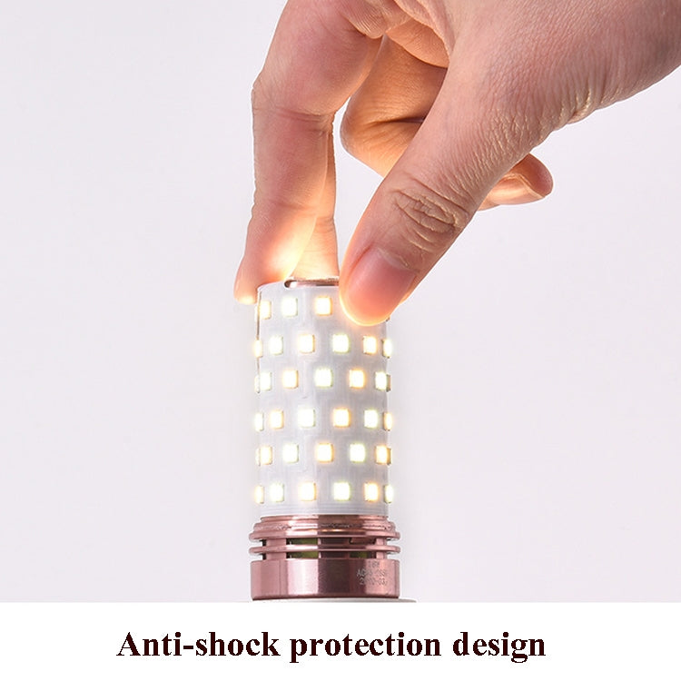 12W-E14 3 PCS No Flicker Corn Light Candle Bulb Screw Bulb, Light color: Warm Light Home Style by bashfashion