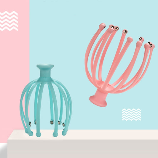 12 Claw Head Massager Octopus Rotating Ball Relaxing Massager(Pink) by bashfashion