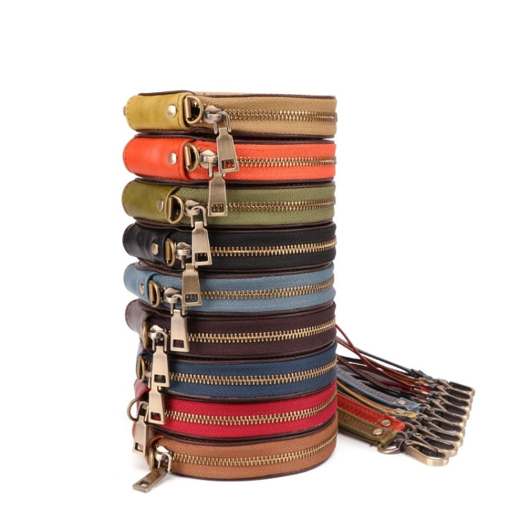 K058 Retro Cute Round Coin Storage Bag Casual Clutch(Coffee Color) by bashfashion