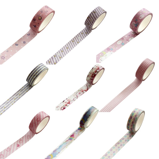 8689 Pocket And Paper Tape DIY Diary Decoration Tape(Fish Scale Rainbow) by bashfashion