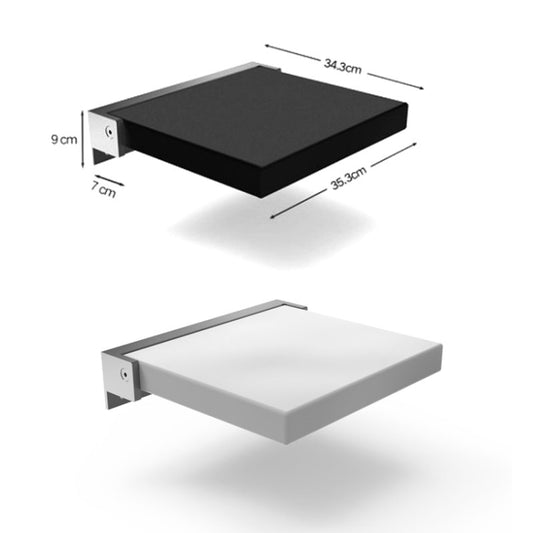 TX-116N-UP Bathroom Shower Seat Elderly Household Wall-Mounted Toilet Folding Stool(Black) by bashfashion