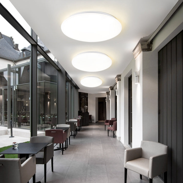 LED Sound Light Control Ceiling Lamp Round Corridor Intelligent Sensor Lamp, Power source: 12W 270mm(White) by bashfashion