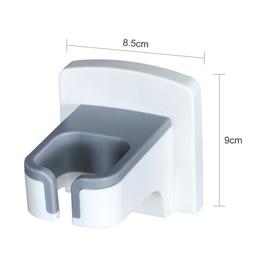 Bathroom Hair Dryer Storage Rack Wall-Mounted Shelf(White) by bashfashion