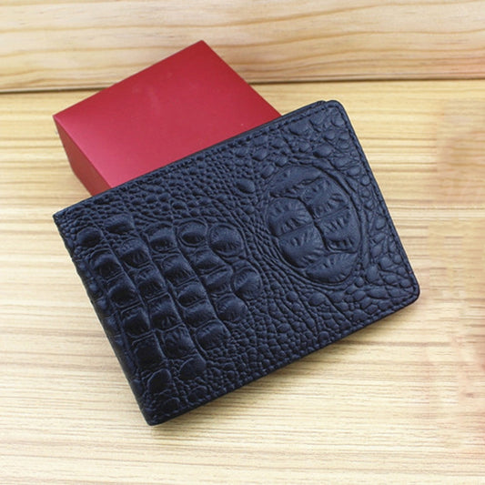 Crocodile Pattern Driver License Cover Universal Driver License Holder Card Slot ID Card Holder(Black) by bashfashion