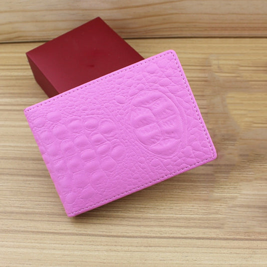 Crocodile Pattern Driver License Cover Universal Driver License Holder Card Slot ID Card Holder(Pink) by bashfashion