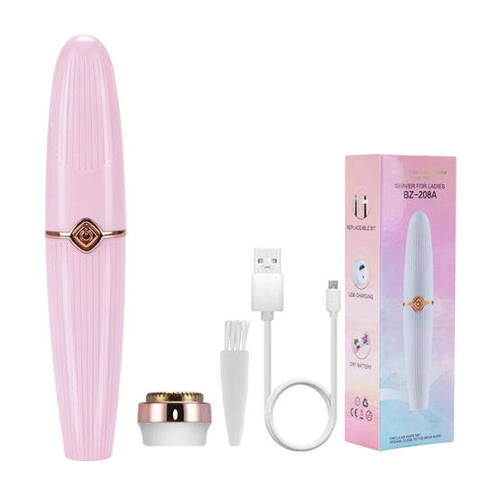 Ladies Shaver 2 In 1 Lipstick Epilator Mini Face Shaver(Pink) by bashfashion