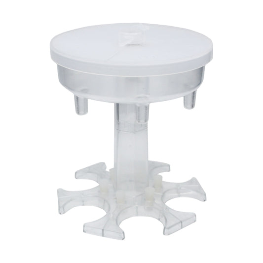 6 Cups Wine Dispenser Automatic Diversion Wine Pourer With Game Turntable, Style: Round Transparent with Color Cup by bashfashion
