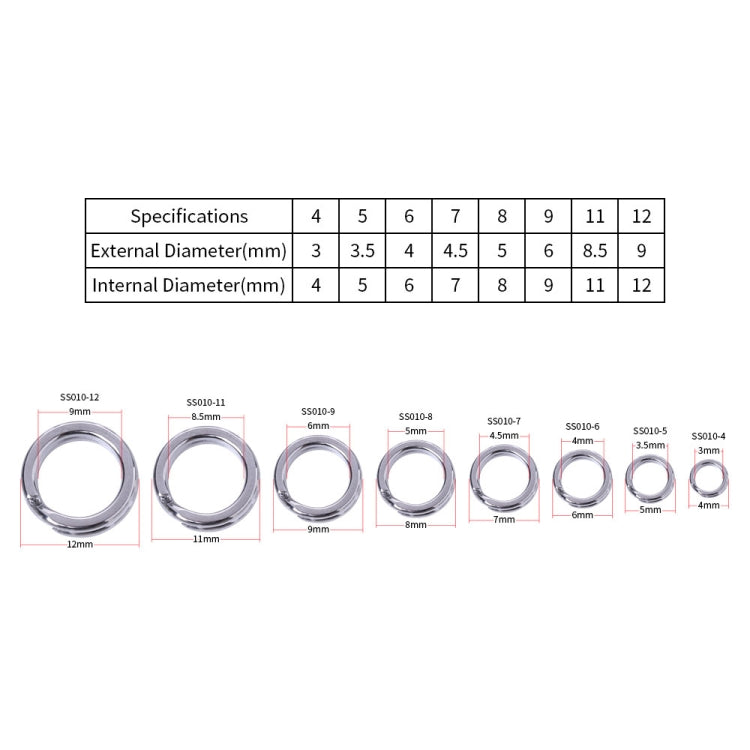 5mm HENGJIA SS010 50pcs /Pack Stainless Steel Flat Ring Fishing Space Fittings by HENGJIA