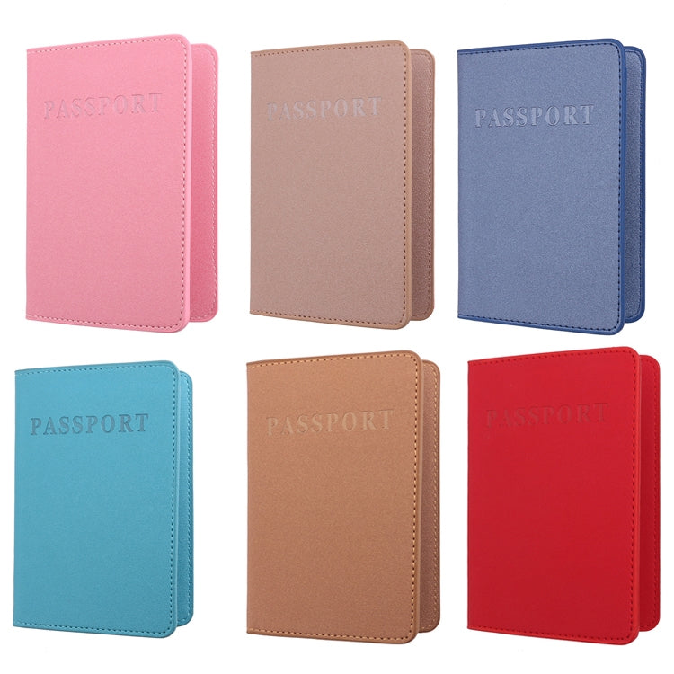 MS101 Frosted PU Multi-Card Passport Holder Travel Abroad Passport Card Holder, Color: Sky Blue by bashfashion