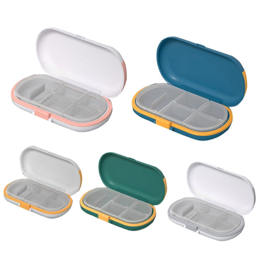 HW073 Portable Cut Medicine Large-capacity Pill Box Compartment Sealed Small Pill Box(Grey) by bashfashion