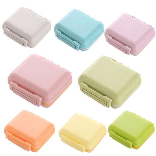 JS0018 Wheat Portable Sealed Pill Box with 6 Compartments For Pill Health Care Box(Beige) by bashfashion