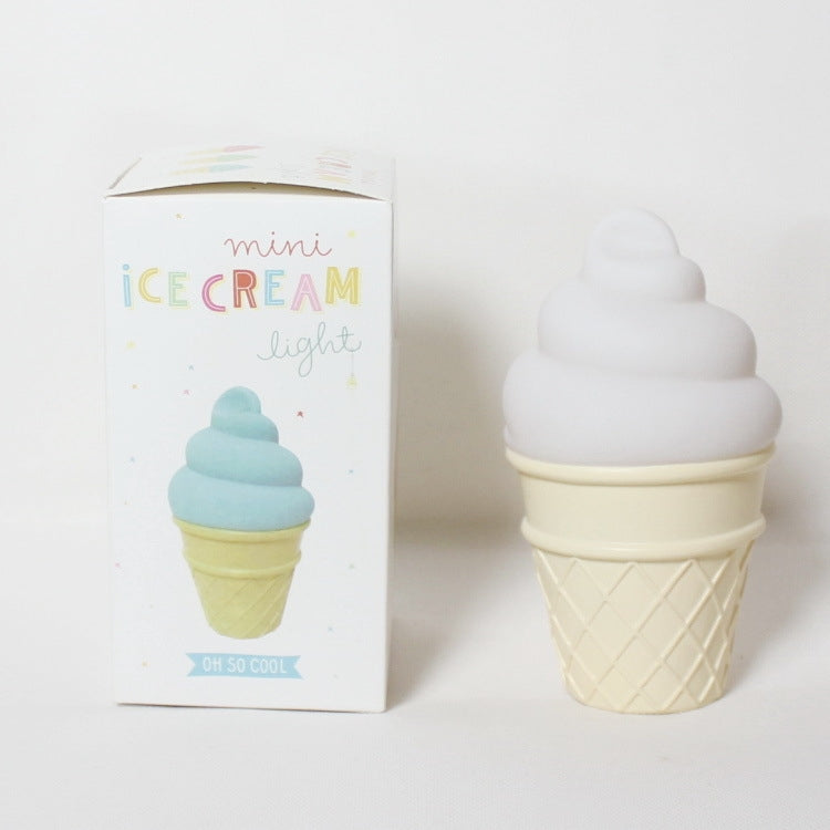 3 PCS Cartoon Ice Cream Night Light Children Room LED Light(Blue) by bashfashion