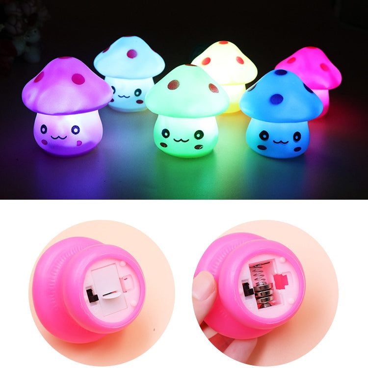 10 PCS Mushroom Night Light 7-colors LED Decoration Lamp(Blue) by bashfashion