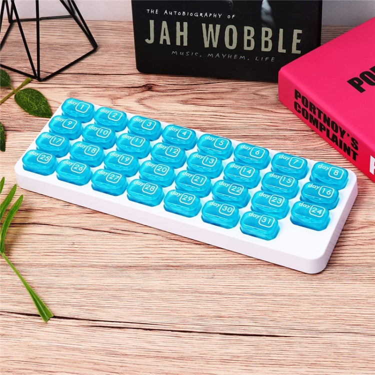 S-015 31 Grid Keyboard Type Plastic Pill Box(28.5x10.5x2.8cm) by bashfashion