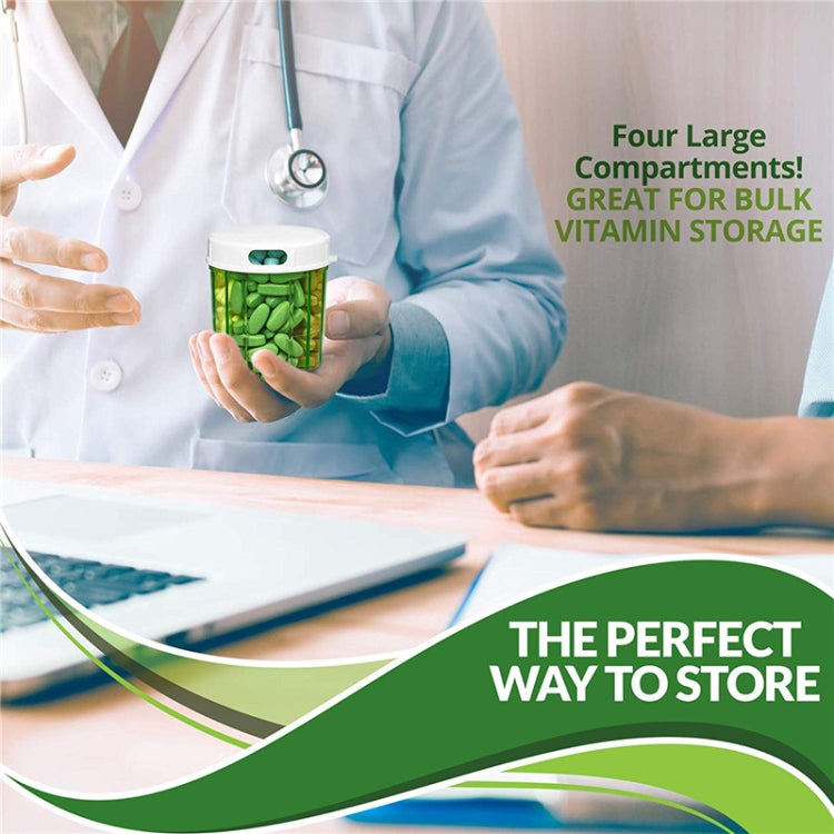 S-052 Round Transparent Plastic Pill Box Storage Box(9x9x10cm) by bashfashion