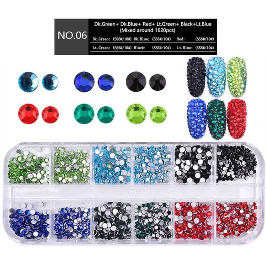 Nail Flat-back AB Crystal Strass 3D Charm Gems DIY Manicure Nail Art Decorations(06) by bashfashion
