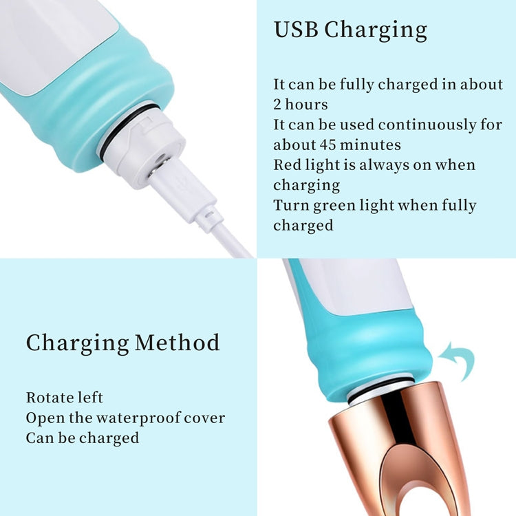 Electric Bath Massage Brush 4 In 1 Multi-Function Long-Handled Scrubbing Device(Pink) by bashfashion