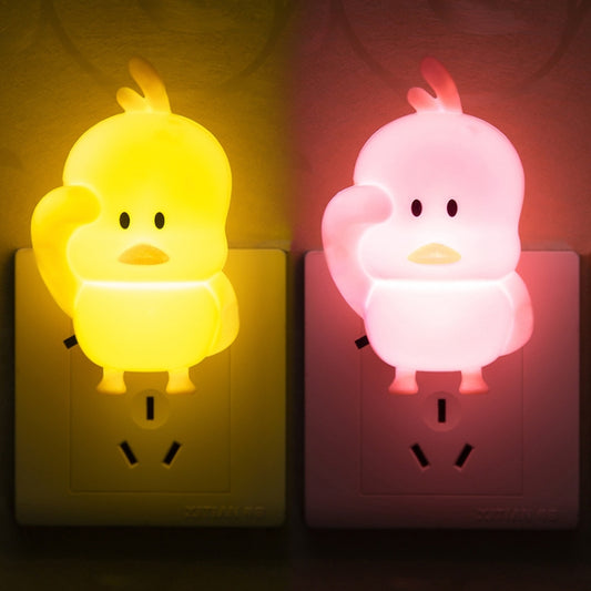 5 PCS 316 Cartoon Duck LED Bedroom Bedside Night Light Baby Nursing Energy-Saving Light, US Plug(Yellow) by bashfashion