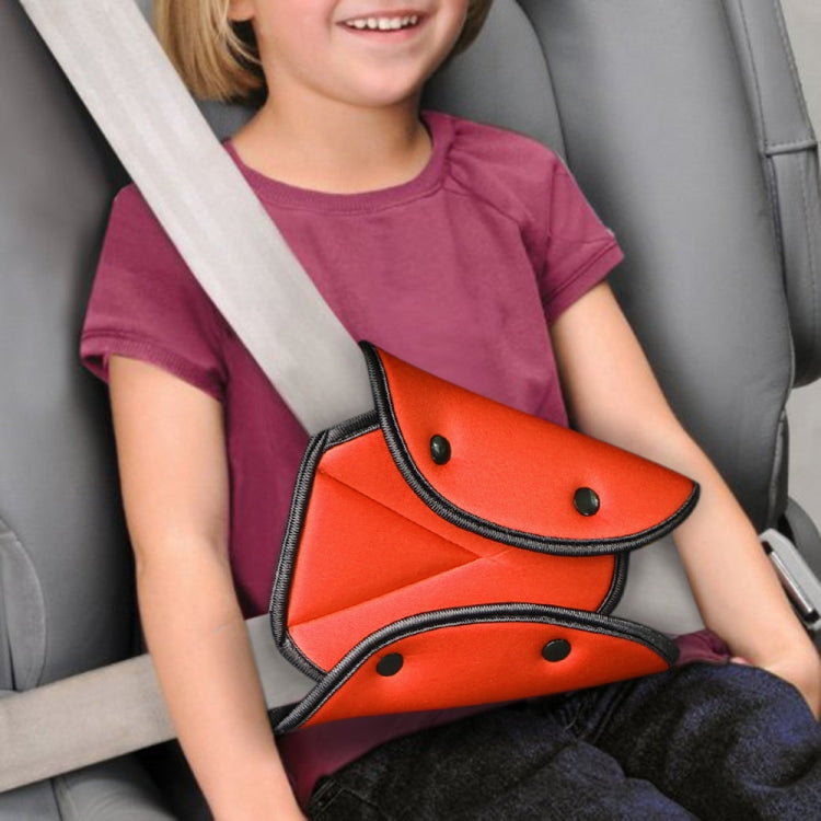 Car Seat Safety Belt Cover Sturdy Adjustable Triangle Safety Seat Belt Pad Clips Child Protection(Orange) by bashfashion