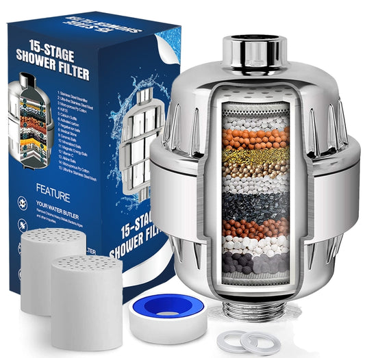 15 Layers Shower Water Purifier Shower Filter by bashfashion