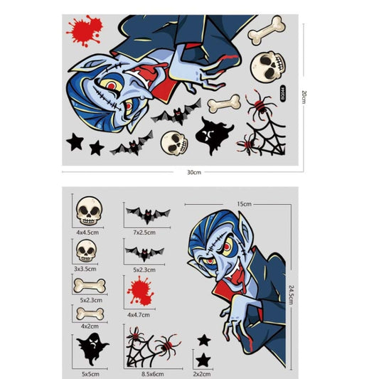 Halloween Decoration Static Wall Stickers(BQ044 Vampire) by bashfashion