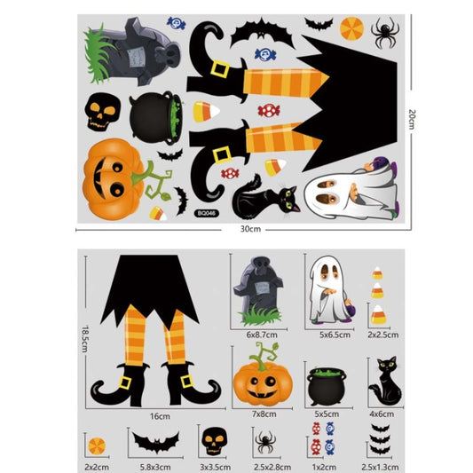 Halloween Decoration Static Wall Stickers(BQ046 Pumpkin) by bashfashion
