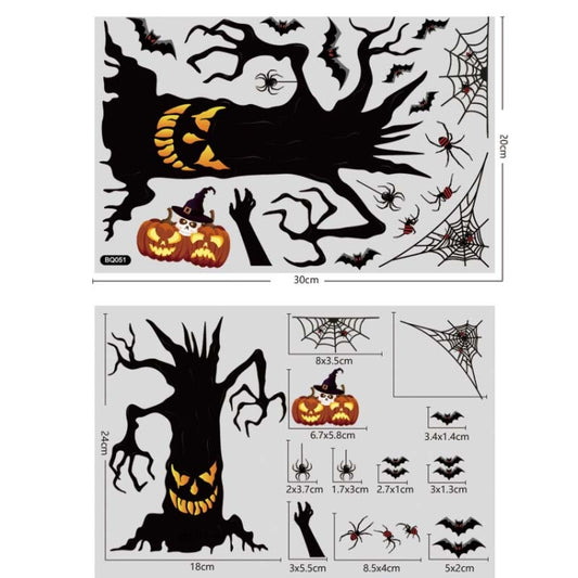 Halloween Decoration Static Wall Stickers(BQ051 Tree) by bashfashion