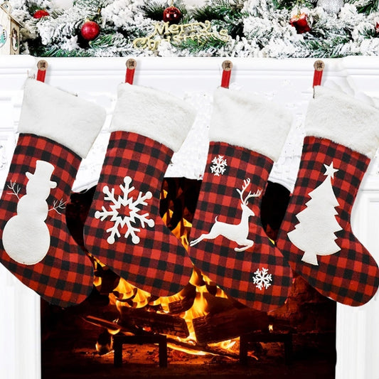 Christmas Decoration Socks Children Gift Candy Bag(Snowman) by bashfashion