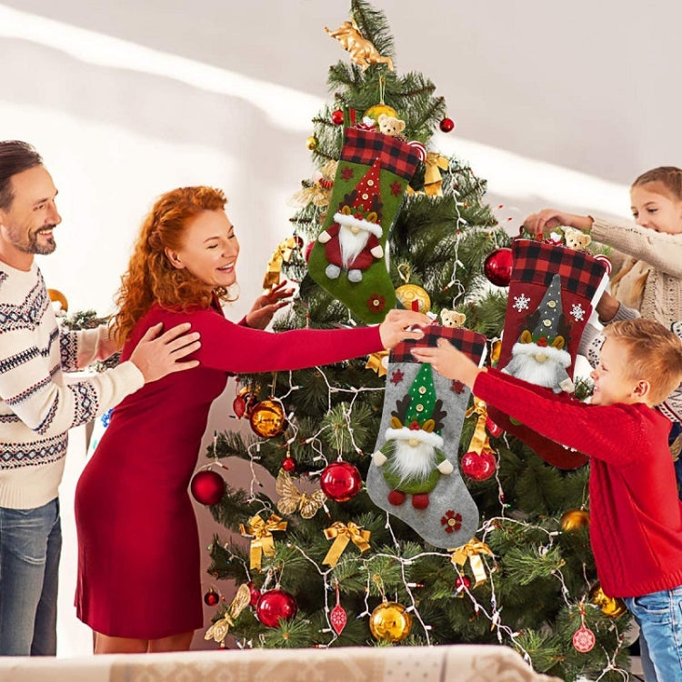 Christmas Faceless Doll Decoration Pendant Cartoon Children Gift Candy Bag(Red) by bashfashion