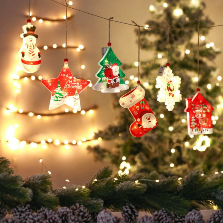 3 PCS / Set Christmas Decoration Lights LED Window Holiday Decoration Small Lanterns(Christmas Stockings) by bashfashion