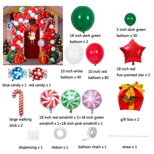 Christmas Decoration Arch Balloon Set, Style: Set 4 by bashfashion