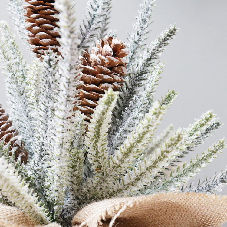 SYAF19 33cm Christmas Decorations Snow PE Mini Christmas Tree Plant(Red Fruit) by bashfashion