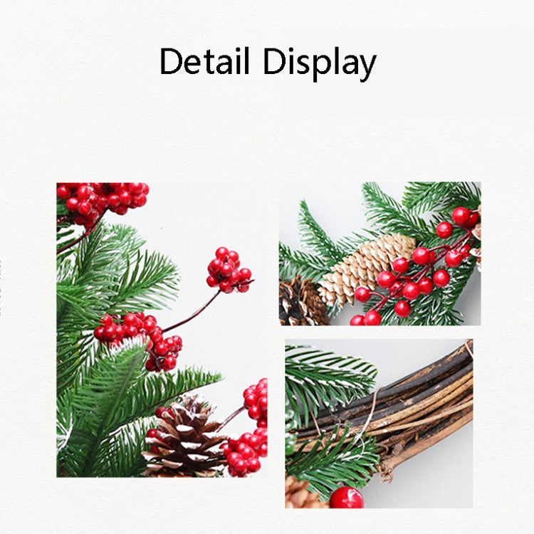 SYWA37 50cm Upside Down Christmas Tree Decoration PE Red Fruit Wall Hanging Rattan by bashfashion