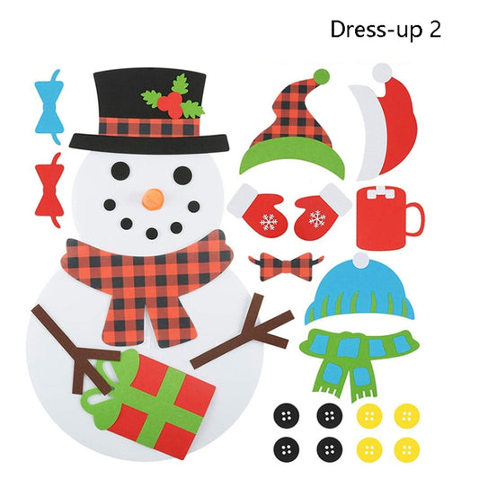 Handmade Felt Christmas Tree Decoration Children DIY Christmas Decorations, Style: Dress-up 2 by bashfashion