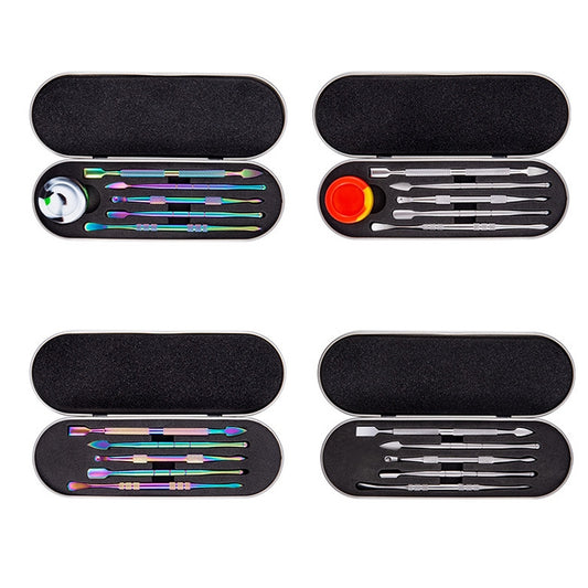 Nail Art Tool Set Smoke Cream Spoon Stainless Steel Steel Push Smoke Oil Spoon, Specification: 6 In 1 Silver by bashfashion