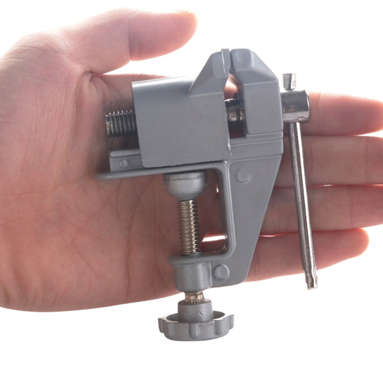 5893 Portable Mini Aluminum Alloy Table Pliers Bench Vise Manual DIY Tool, Random Style by bashfashion