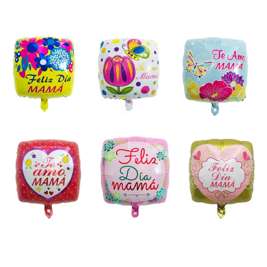 10 PCS 18 Inch Spanish Mother Day Balloon Cartoon Shaped Aluminum Film Balloon Children Party Decoration Balloon(Gold) by bashfashion