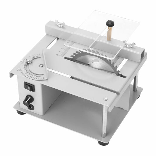 150W Miniature Precision Table Saw Mini Chainsaw Portable Woodworking Sliding Table Saw Multifunctional Cutting Machine, EU Plug by bashfashion