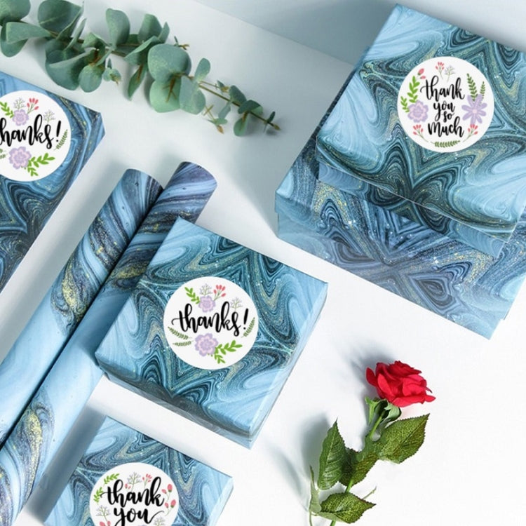 Roll Floral Thank You Sticker Birthday Party Gift Packaging Label, Size: 38mm / 1.5 Inch(A-133-38mm) by bashfashion
