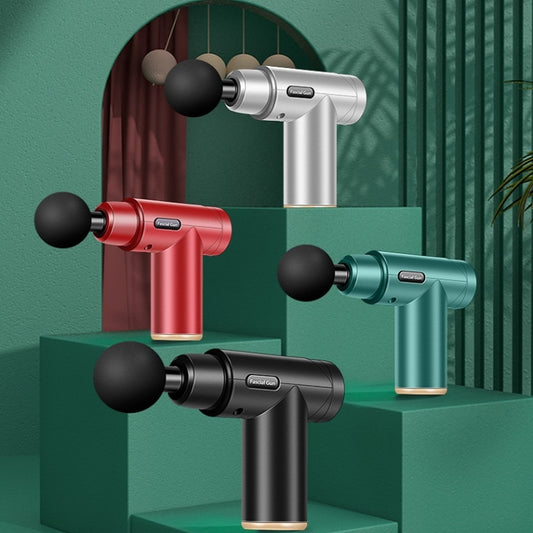 Fascia Massager Mini Electric Muscle Massager Portable Fitness Muscle Relaxing Massager Button(Dark Green) by bashfashion