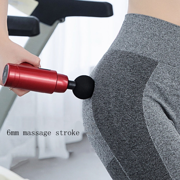 Fascia Massager Mini Electric Muscle Massager Portable Fitness Muscle Relaxing Massager LCD(Dark Night Black) by bashfashion