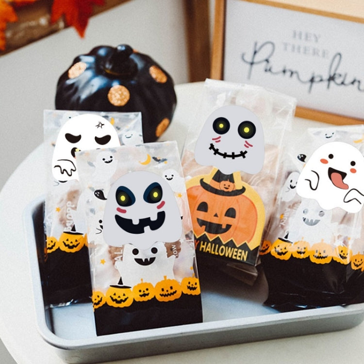 Halloween Ghost Emoticon Stickers Children Gift Decoration Food Sealing Stickers, Size: 25x25mm(K-129) by bashfashion