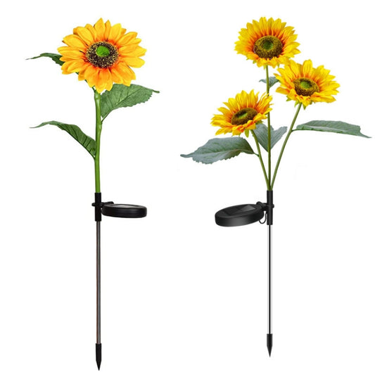 Solar Sunflower Decoration Light LED Garden Lawn Landscape Light, Specification: Single Head by bashfashion