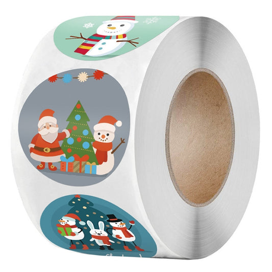 Snowman Christmas Sticker Gift Decoration Gift Sealing Stickers, Size: 1.5 Inch/3.8cm(LG-210922-38-001) by bashfashion