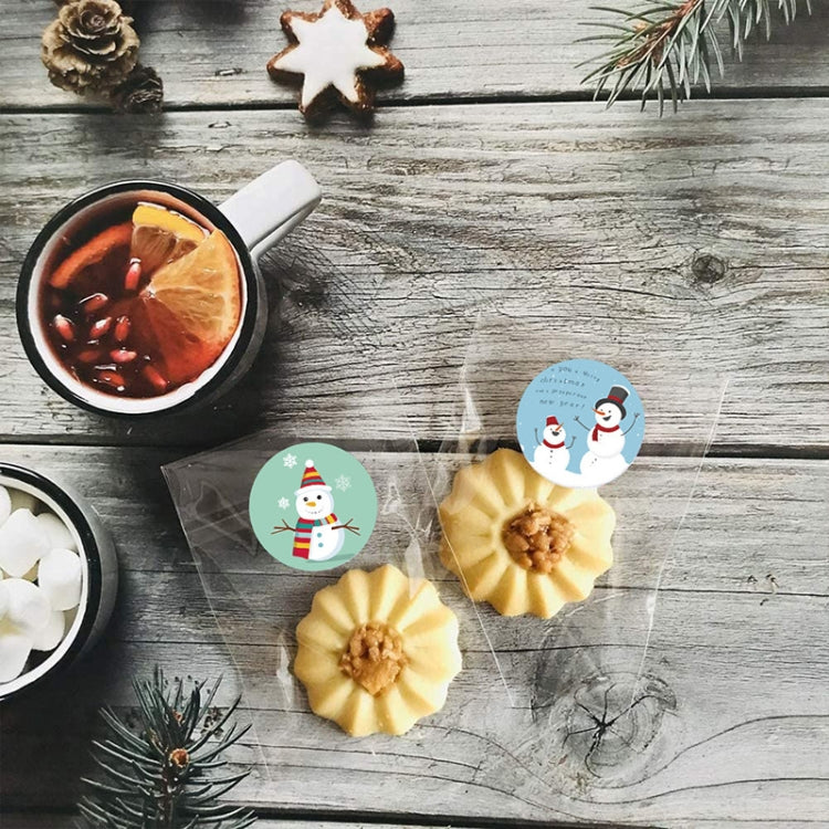 Snowman Christmas Sticker Gift Decoration Gift Sealing Stickers, Size: 1.5 Inch/3.8cm(LG-210922-38-001) by bashfashion