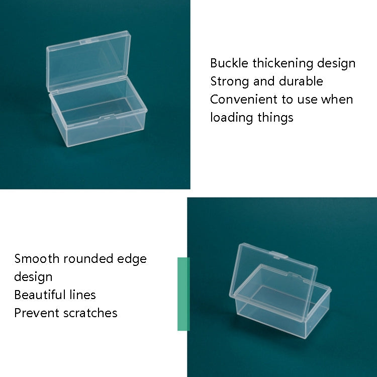 20 PCS Rectangular Transparent Storage Box Plastic Universal Packaging Box With Cover Parts Accessories Storage Box by bashfashion
