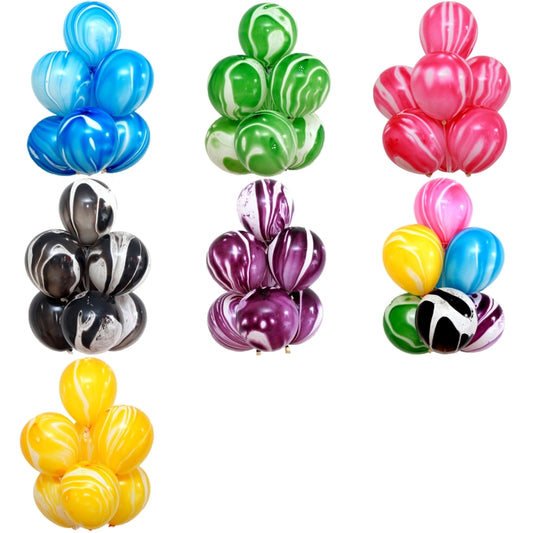 100 PCS 10 Inch Agate Latex Balloon Wedding Festival Party Decorative Balloon(Purple) by bashfashion